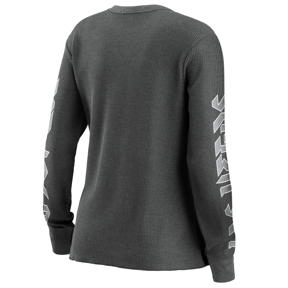 Women's WEAR by Erin Andrews Gray Las Vegas Raiders - Long Sleeve Thermal Top