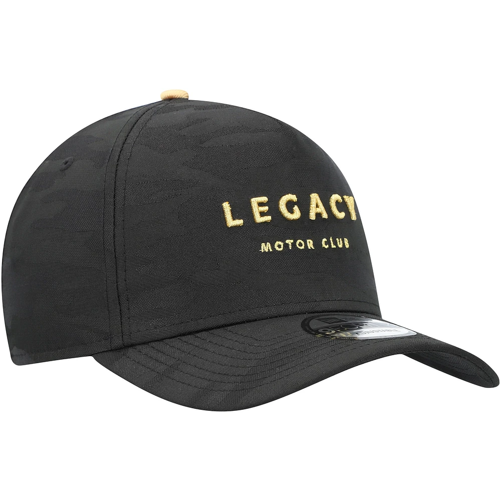 Men's New Era Black LEGACY Motor Club Tonal Black Camo 9FIFTY Trucker Adjustable Hat
