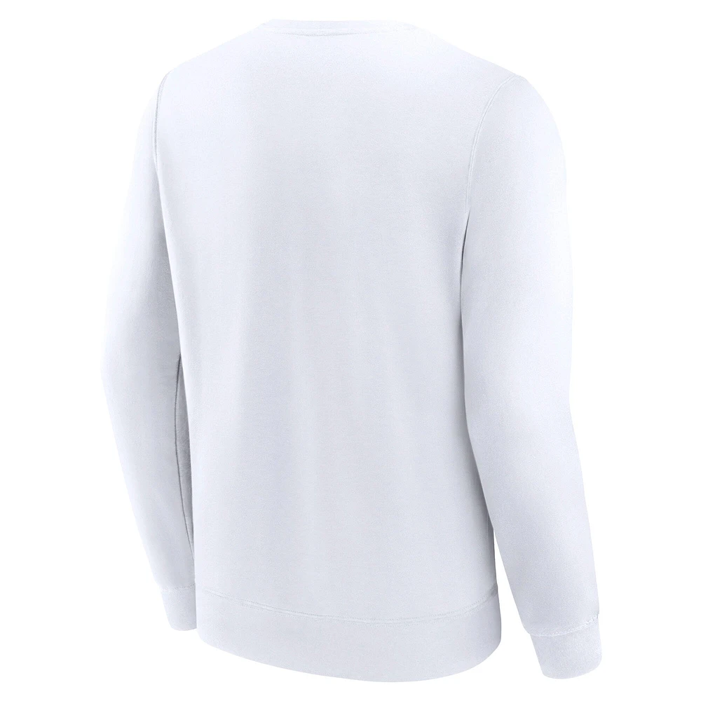 Men's Fanatics White Lehigh Mountain Hawks Short Name Pullover Sweatshirt