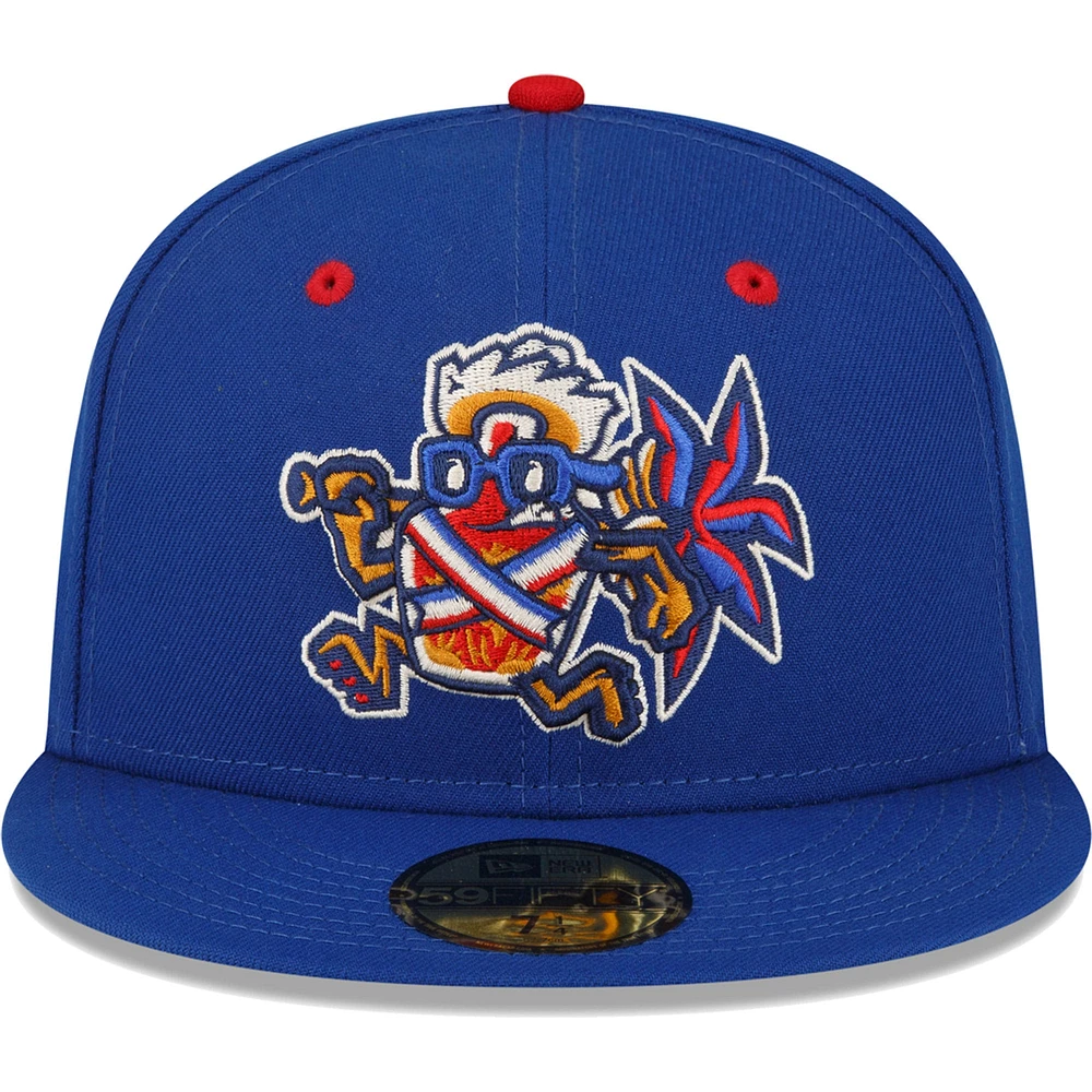 Men's New Era Blue Lehigh Valley IronPigs Copa De La Diversion 59FIFTY Fitted Hat