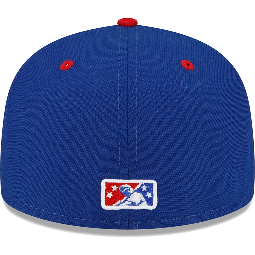 Men's New Era Blue Lehigh Valley IronPigs Copa De La Diversion 59FIFTY Fitted Hat