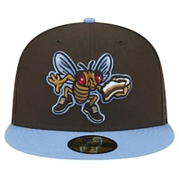 Men's New Era Brown Lehigh Valley IronPigs Theme Night Shoofly 59FIFTY Fitted Hat