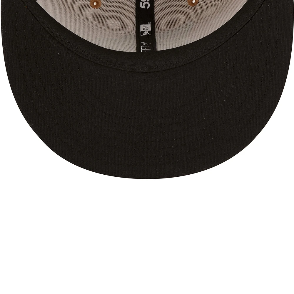 Men's New Era Natural Lehigh Valley IronPigs Authentic Collection 59FIFTY Fitted Hat