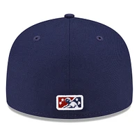 Men's New Era Navy Lehigh Valley IronPigs Authentic Collection 59FIFTY Fitted Hat
