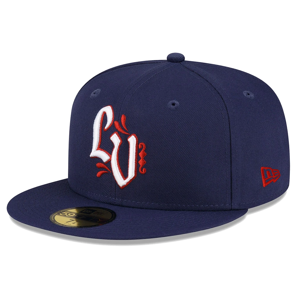 Men's New Era Navy Lehigh Valley IronPigs Authentic Collection 59FIFTY Fitted Hat