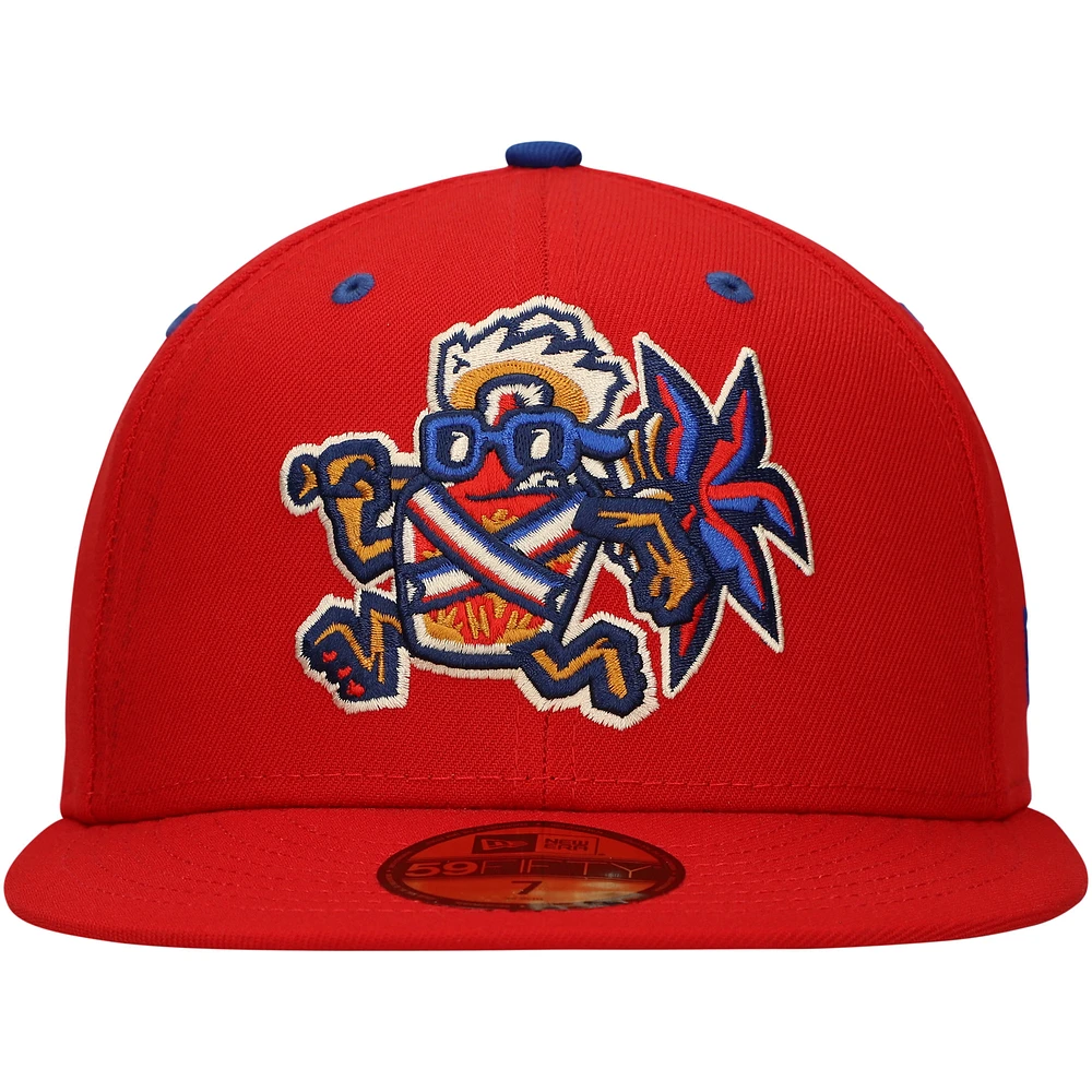 Men's New Era Red Lehigh Valley Mamajuana Copa de la Diversión 59FIFTY Fitted Hat