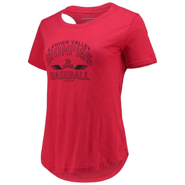 T-shirt rouge Lehigh Valley IronPigs Cut It Out pour femme
