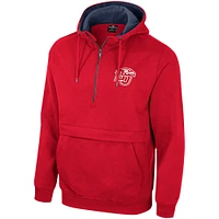 Men's Colosseum Navy Liberty Flames Team Half-Zip Pullover Hoodie