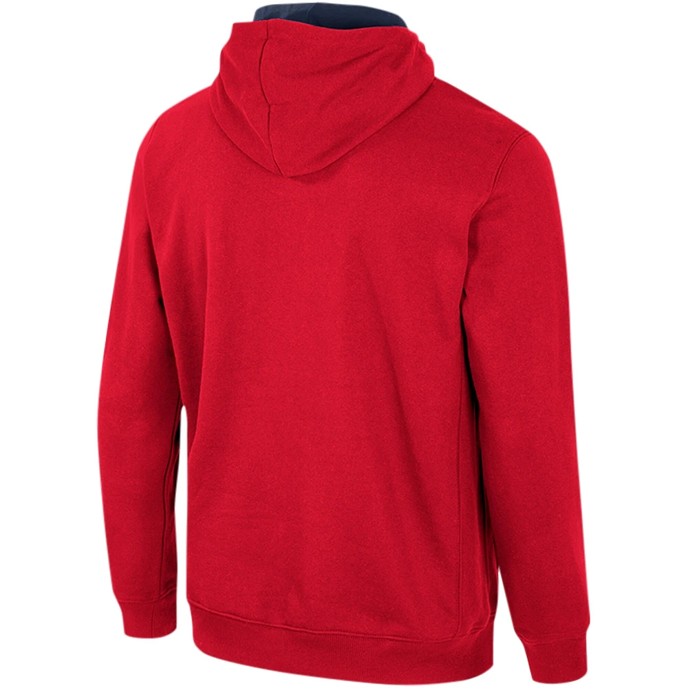Men's Colosseum Navy Liberty Flames Team Half-Zip Pullover Hoodie