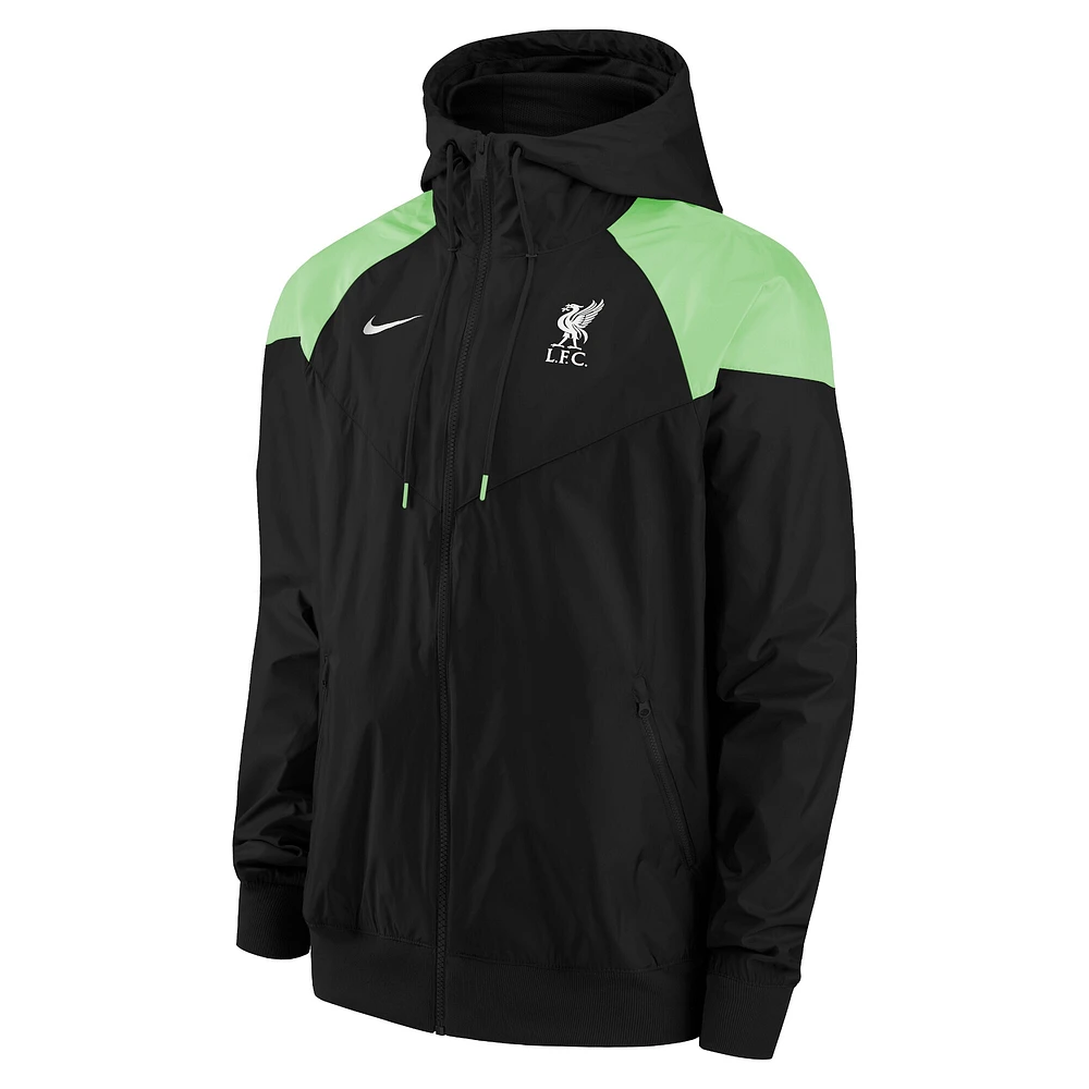 Men's Nike Black Liverpool Windrunner Raglan Full-Zip Jacket