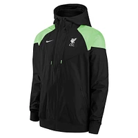 Men's Nike Black Liverpool Windrunner Raglan Full-Zip Jacket
