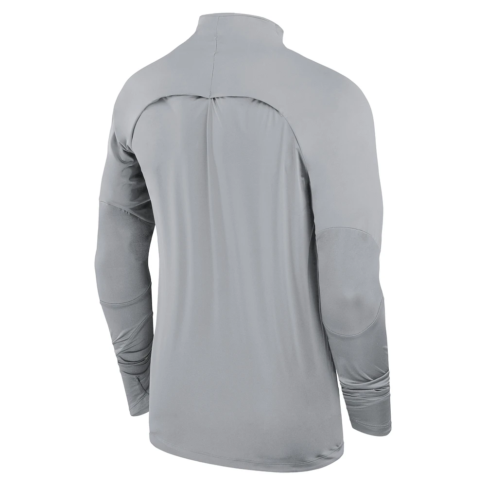 Men's Nike Gray Liverpool 2023/24 Strike Drill Raglan Quarter-Zip Top