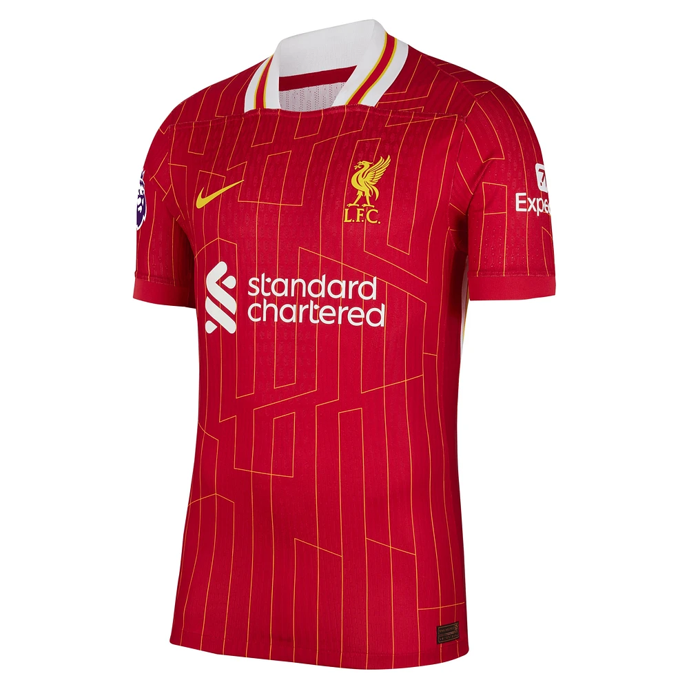 Maillot de joueur authentique Nike Mohamed Salah rouge Liverpool 2024/25 domicile pour homme