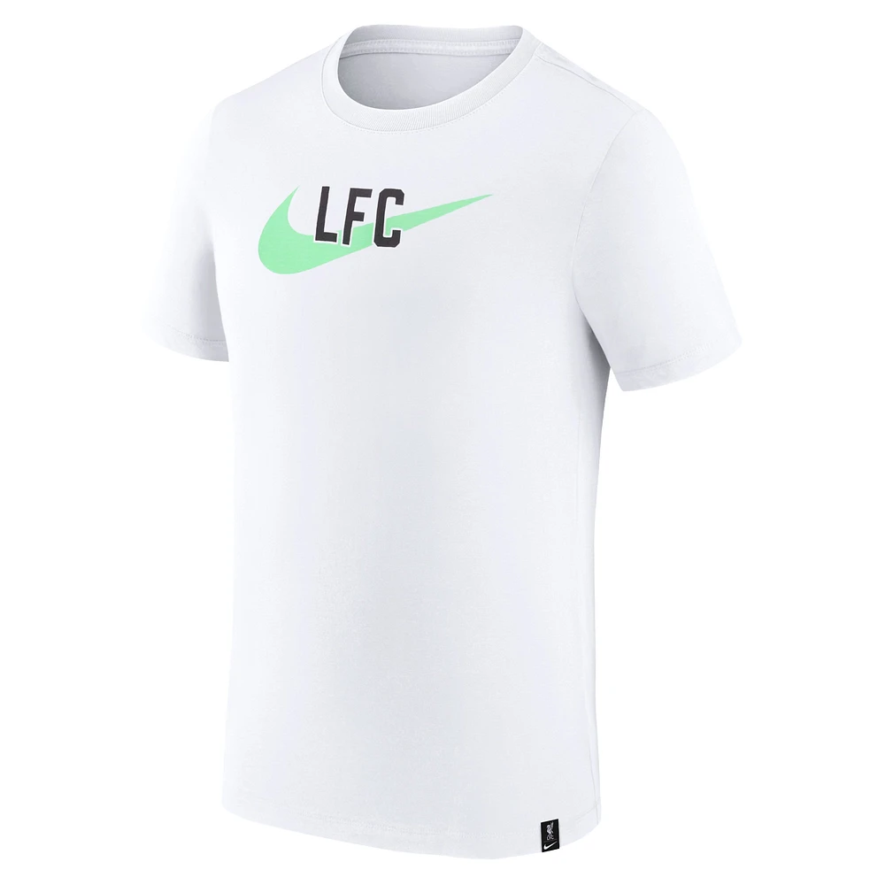 Men's  Nike White Liverpool Swoosh T-Shirt