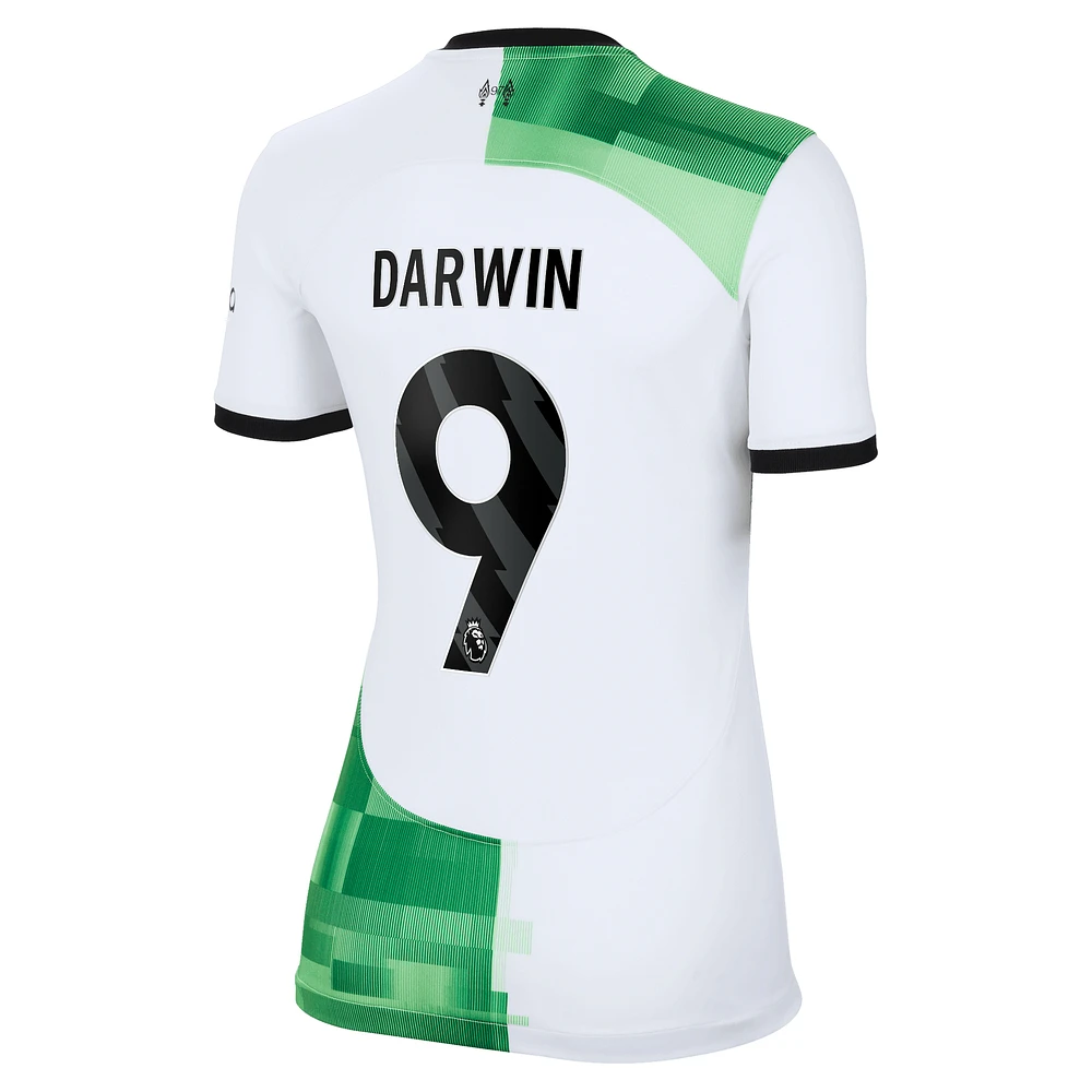 Women's Nike Darwin Núñez White Liverpool 2023/24 Away Replica Jersey