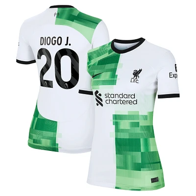 Maillot Nike Diogo Jota pour femme, réplique de joueur extérieur Liverpool 2023/24, blanc