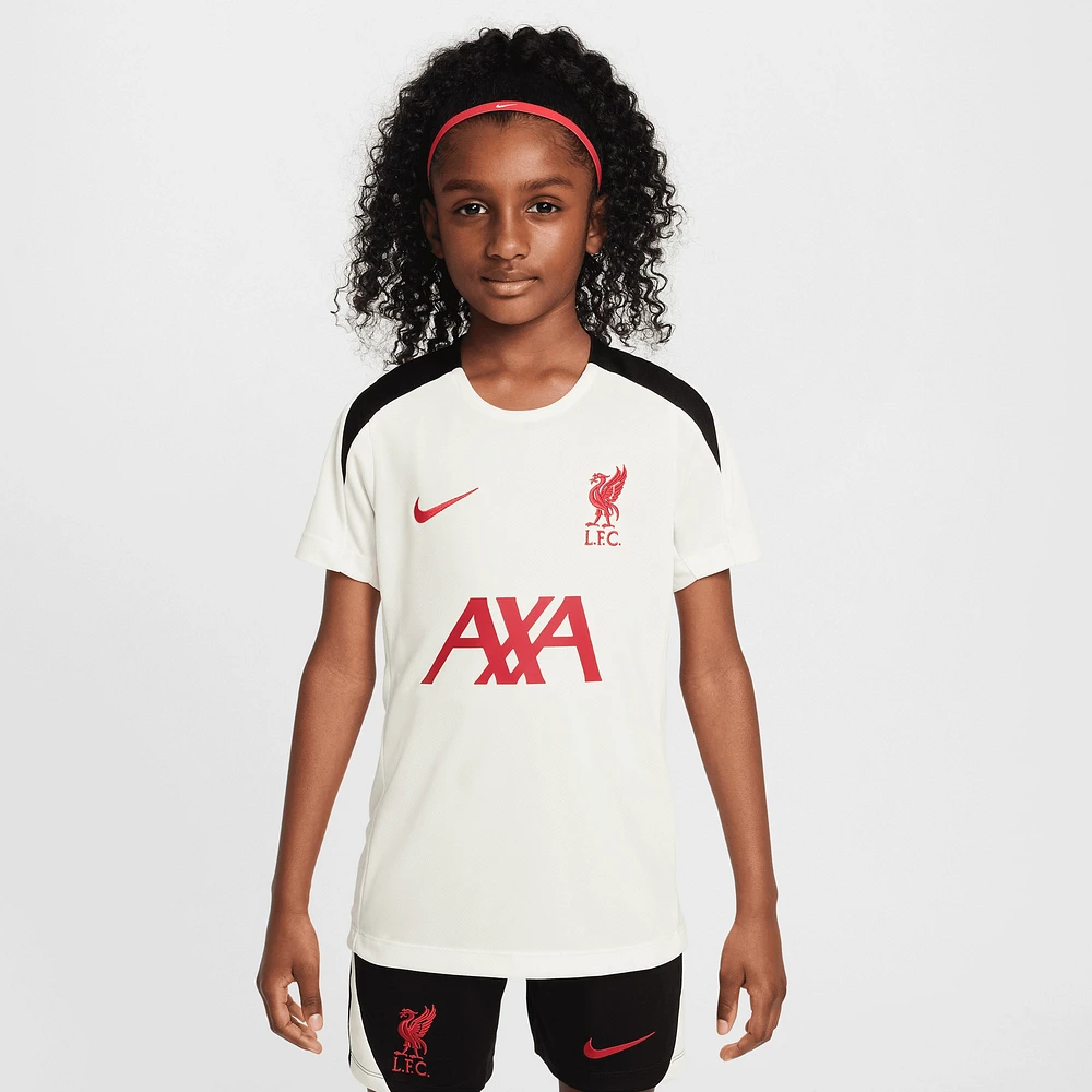 Youth Nike Cream Liverpool 2024/25 Strike Training Performance Top