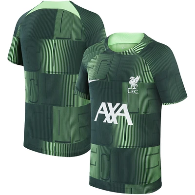 Haut Performance d'Avant-Match Nike Liverpool 2023/24 Vert pour Enfant