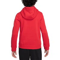 Youth Nike Red Liverpool Club Pullover Hoodie