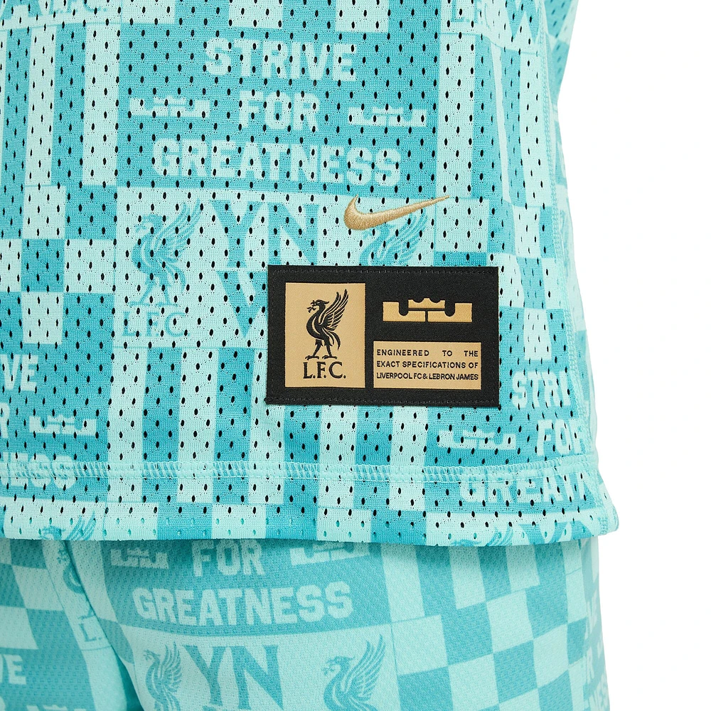 Maillot de basket-ball réversible Nike Sarcelle Liverpool x LeBron James Collection 2023/24 pour jeunes