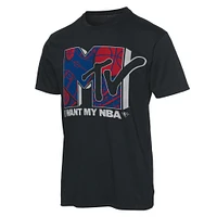 Men's Junk Food Black NBA x MTV I Want My T-Shirt