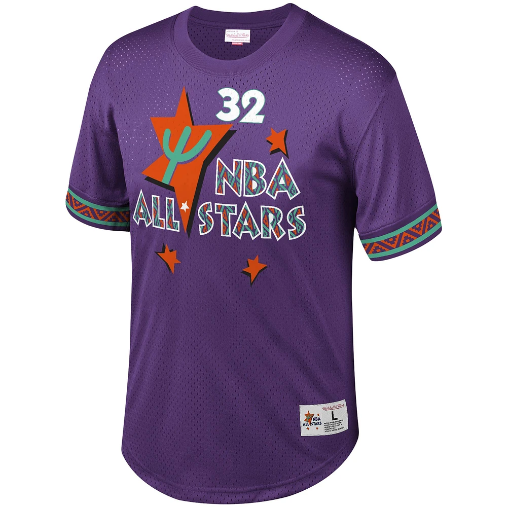 Men's Mitchell & Ness Shaquille O'Neal Purple NBA Mesh T-Shirt