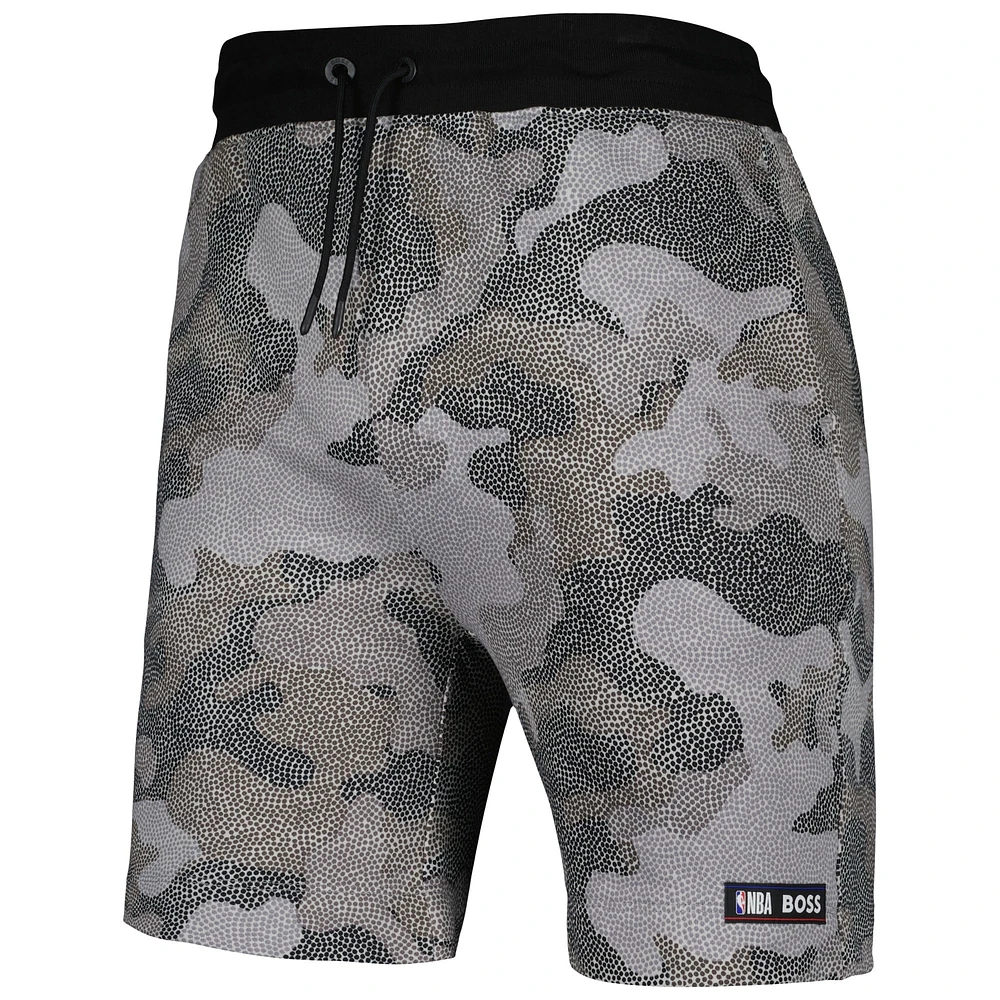 Men's NBA x Hugo Boss Logo Gear Black Slam Camo Shorts