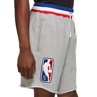 Men's Nike Gray NBA 75th Anniversary Logo Fleece - Shorts