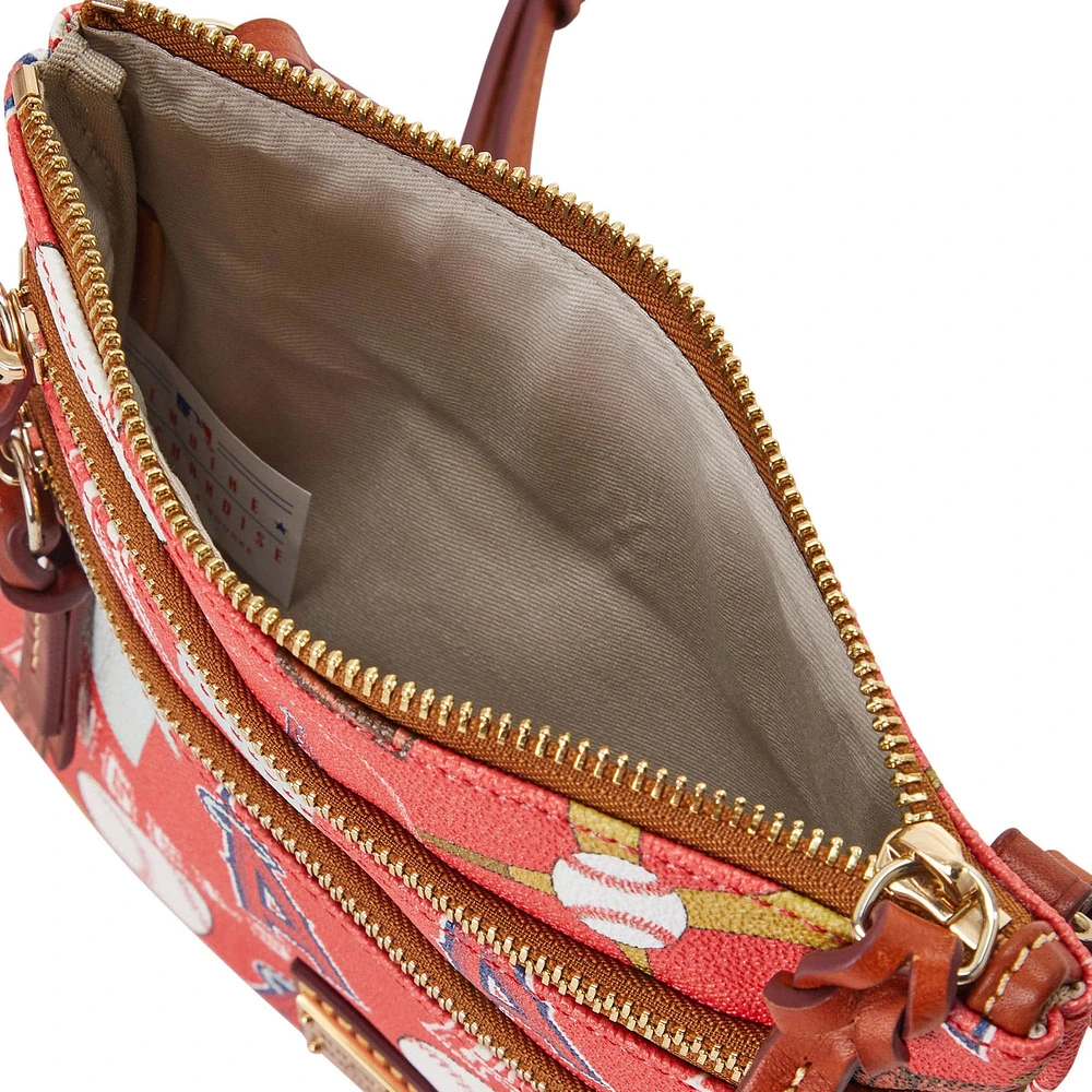 Dooney & Bourke Los Angeles Angels Game Day Triple Zip Crossbody Purse