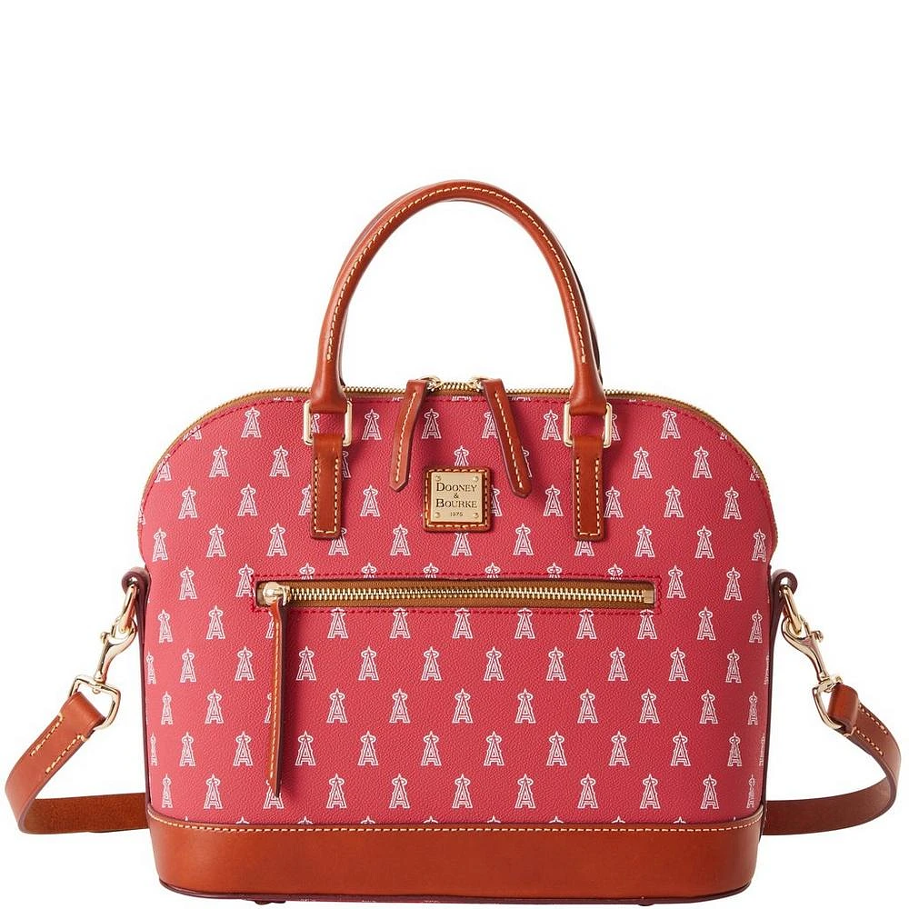 Dooney & Bourke Los Angeles Angels Signature Domed Zip Satchel Purse