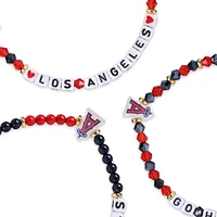 FOCO Los Angeles Angels 3-Pack Friendship Bracelet Set