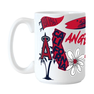 Anges de Los Angeles 15 oz. Tasse en céramique indigène