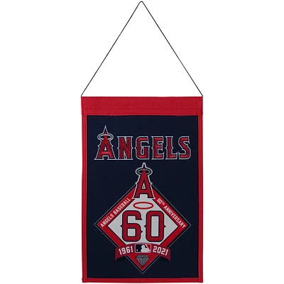 Bannière des champions du 60e anniversaire des Los Angeles Angels 18'' x 12''