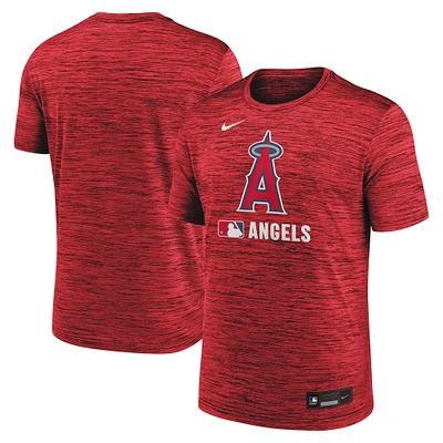 T-shirt Nike rouge Los Angeles Angels Authentic Collection Velocity Performance pour homme