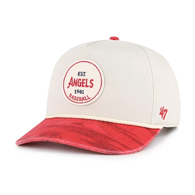 Casquette ajustable en corde Fiji Los Angeles Angels '47 crème/rouge pour homme
