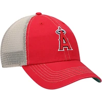 Men's '47 Red Los Angeles Angels Trawler Clean Up Trucker Snapback Hat