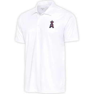 Polo patriotique Apex Antigua blanc pour homme des Los Angeles Angels