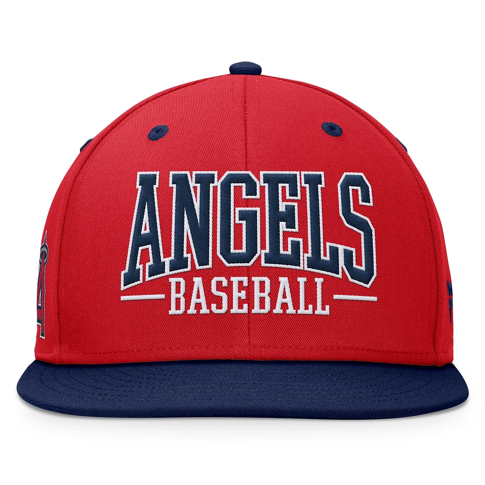 Men's Fanatics Red/Navy Los Angeles Angels Fundamental Bold Snapback Hat