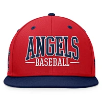 Men's Fanatics Red/Navy Los Angeles Angels Fundamental Bold Snapback Hat