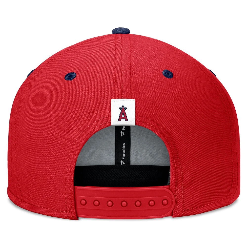 Men's Fanatics Red/Navy Los Angeles Angels Fundamental Bold Snapback Hat