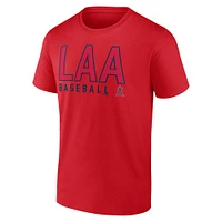 Men's Fanatics Red/White Los Angeles Angels Two-Pack Combo T-Shirt Set