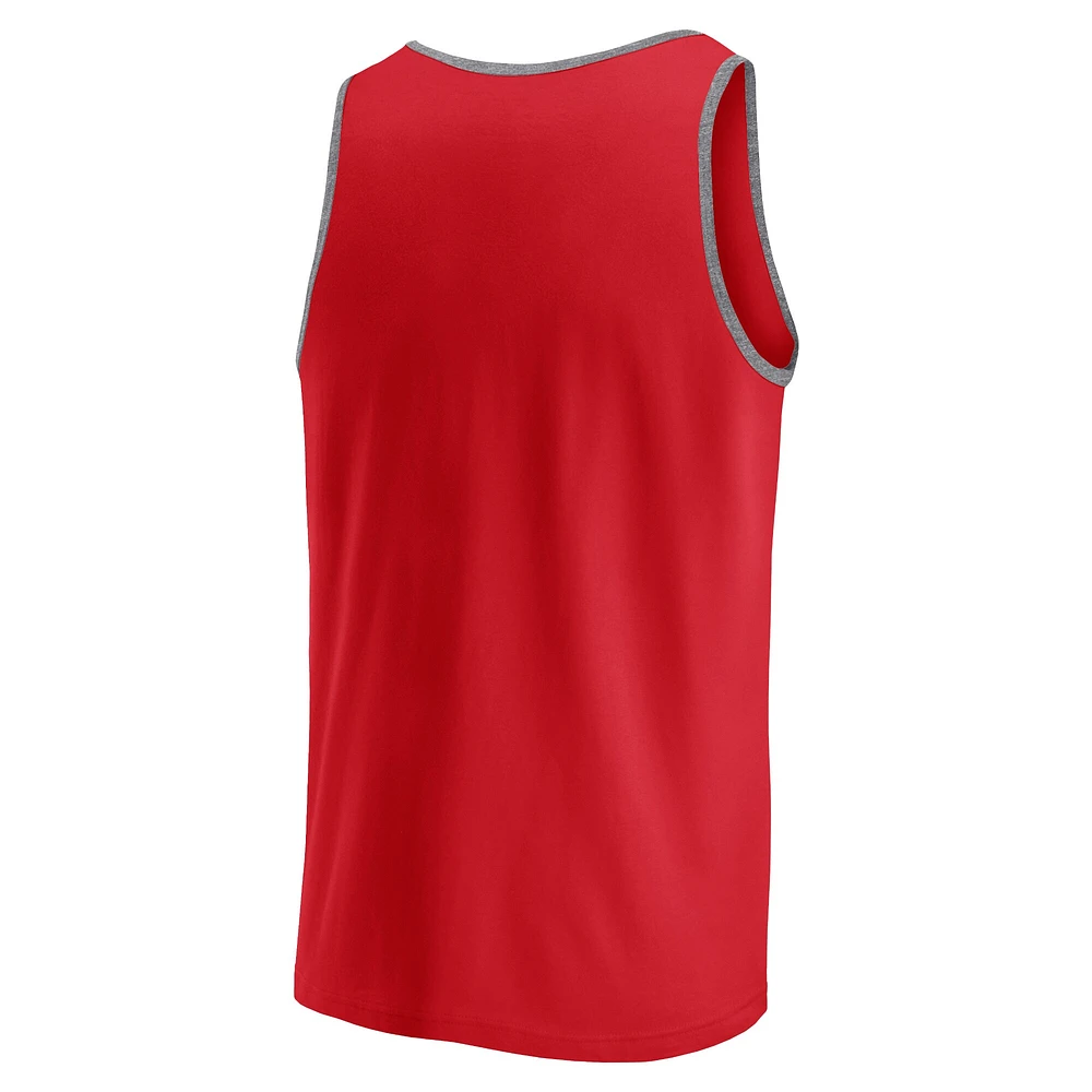 Men's Fanatics Red Los Angeles Angels Bet Tank Top