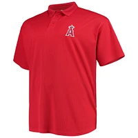 Polo rouge fanatiques pour hommes des Angels de Los Angeles Big & Tall Solid Birdseye