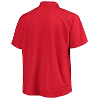 Polo rouge fanatiques pour hommes des Angels de Los Angeles Big & Tall Solid Birdseye