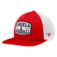 Men's Fanatics  Red Los Angeles Angels Foam Front Patch Trucker Snapback Hat