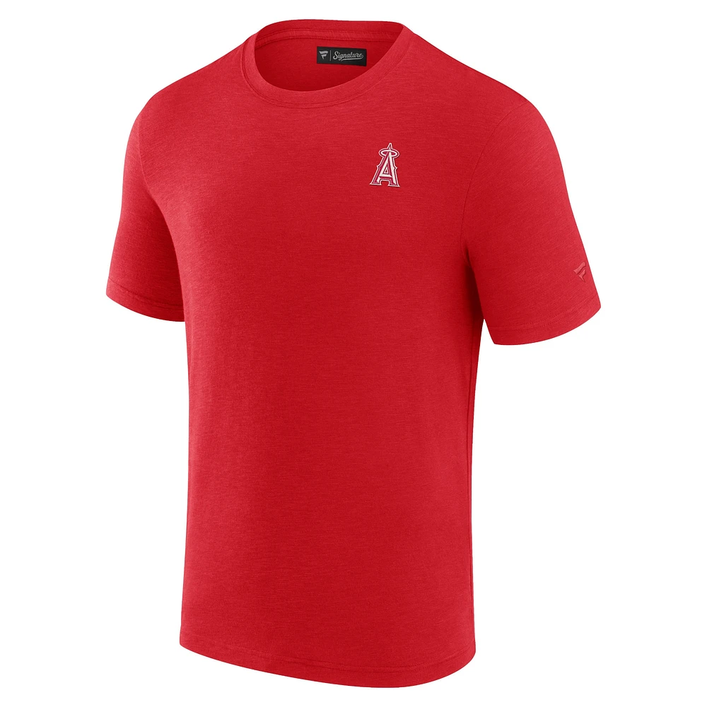 T-shirt rouge à manches courtes en modal Fanatics Los Angeles Angels pour hommes