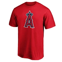 T-shirt rouge avec logo officiel des Angels de Los Angeles Fanatics pour hommes