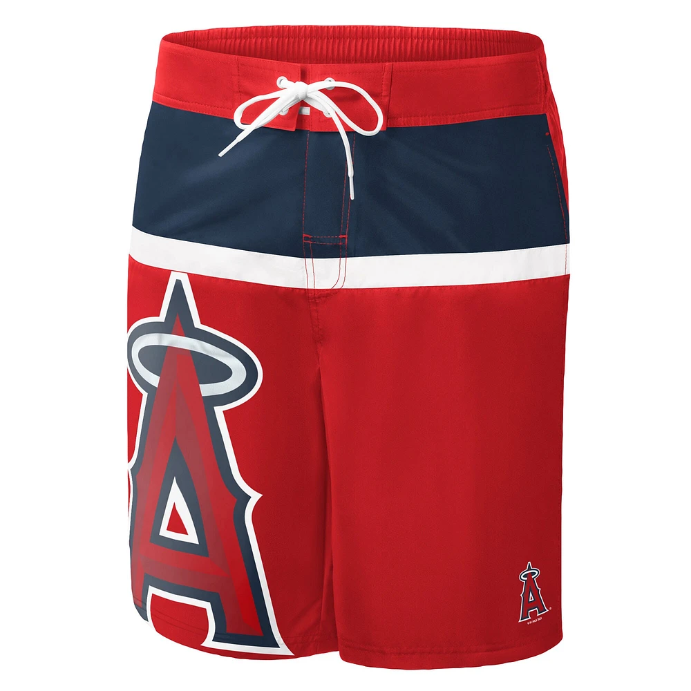 Men's G-III Sports by Carl Banks Red Los Angeles Angels Sea Wind Swim Shorts