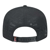 Men's New Era  Black Los Angeles Angels Laser Cut 9FIFTY Snapback Hat