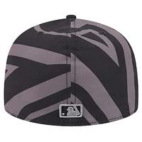 Men's New Era Black Los Angeles Angels Logo Fracture 59FIFTY Fitted Hat